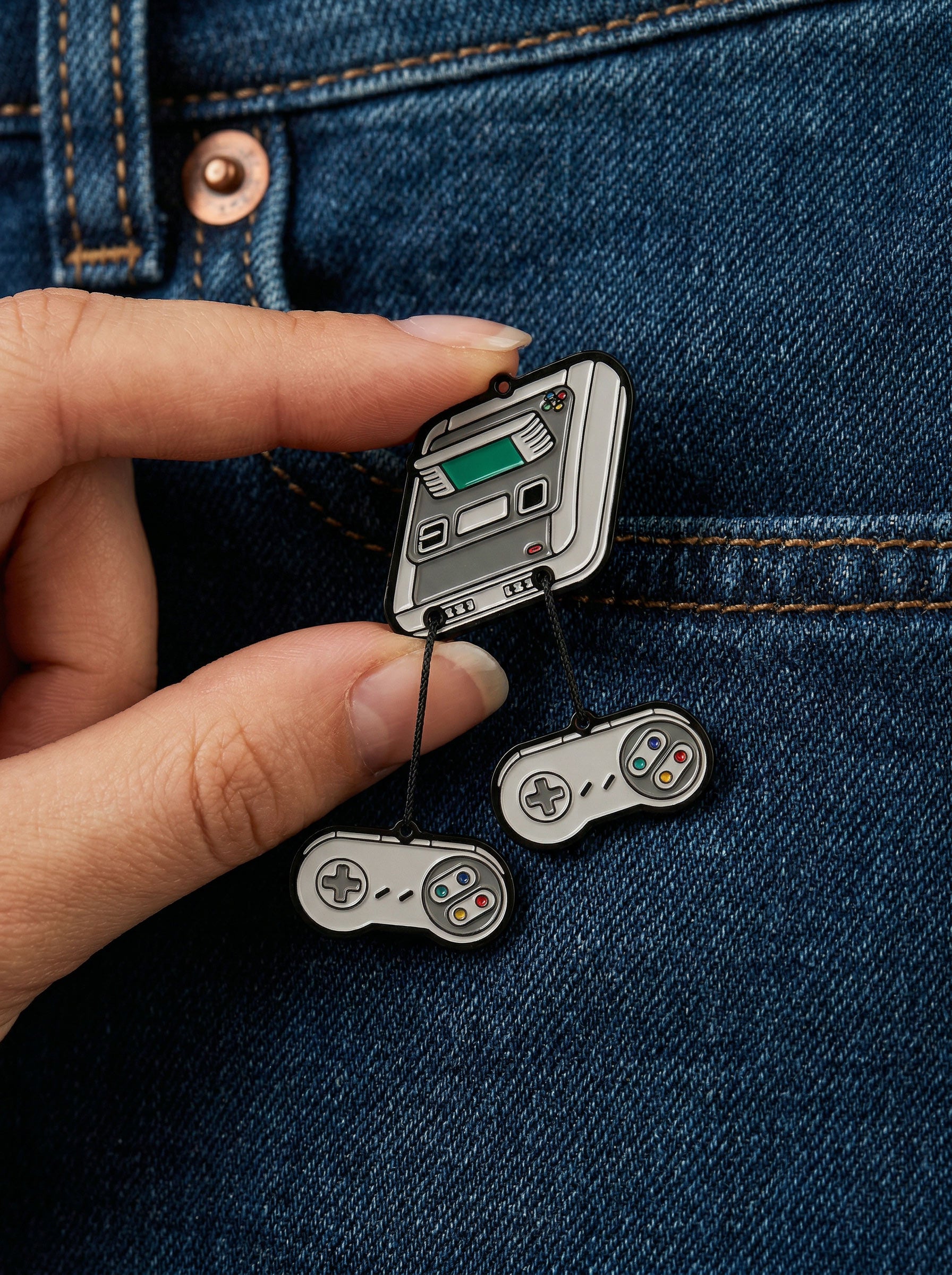 SNES Enamel Pin, Gift for Nintendo Retro Gamers