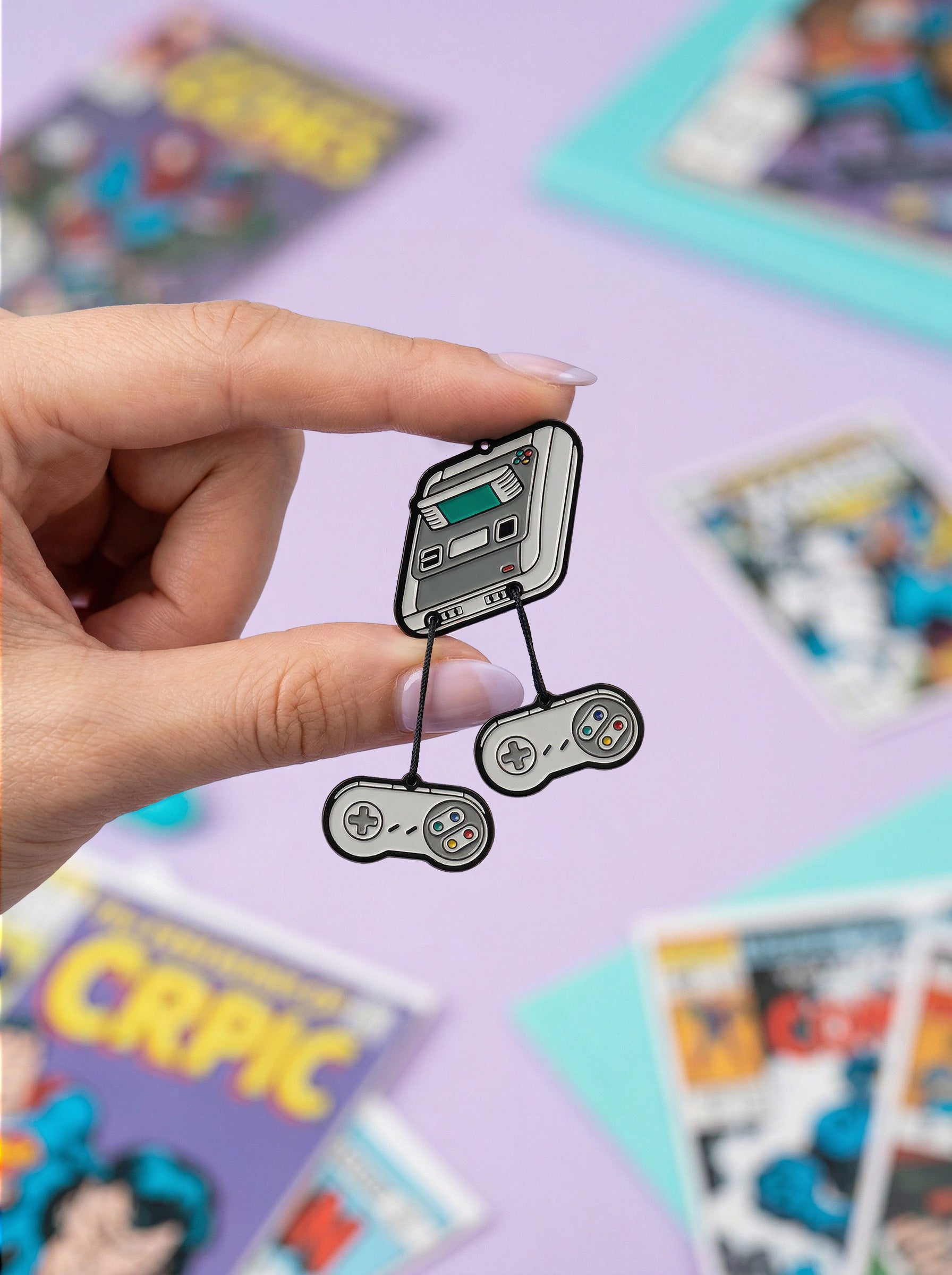 SNES Enamel Pin, Gift for Nintendo Retro Gamers