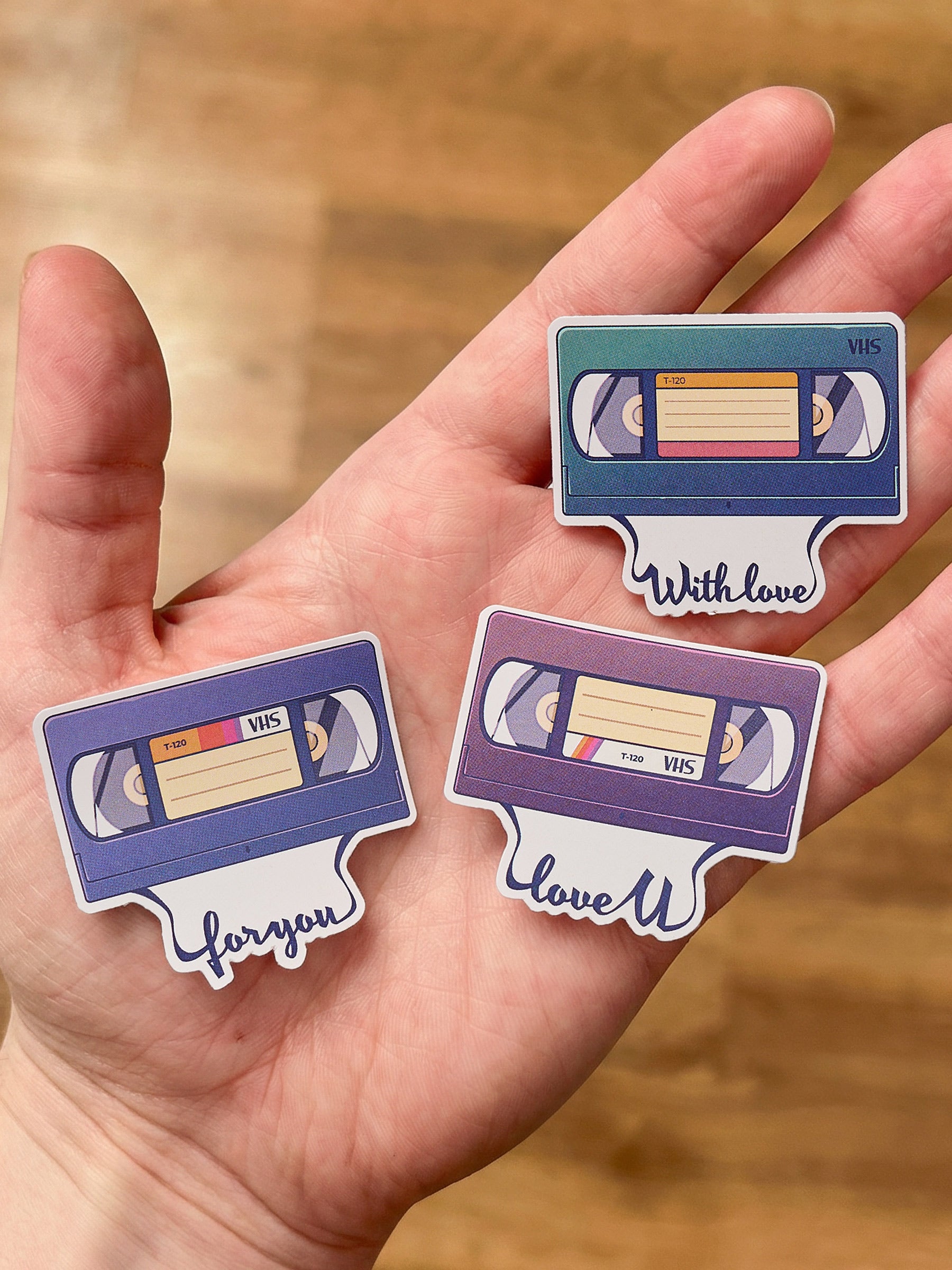 Retro VHS Birthday Card, Nostalgic 80s Movie Vibes, Includes Sticker