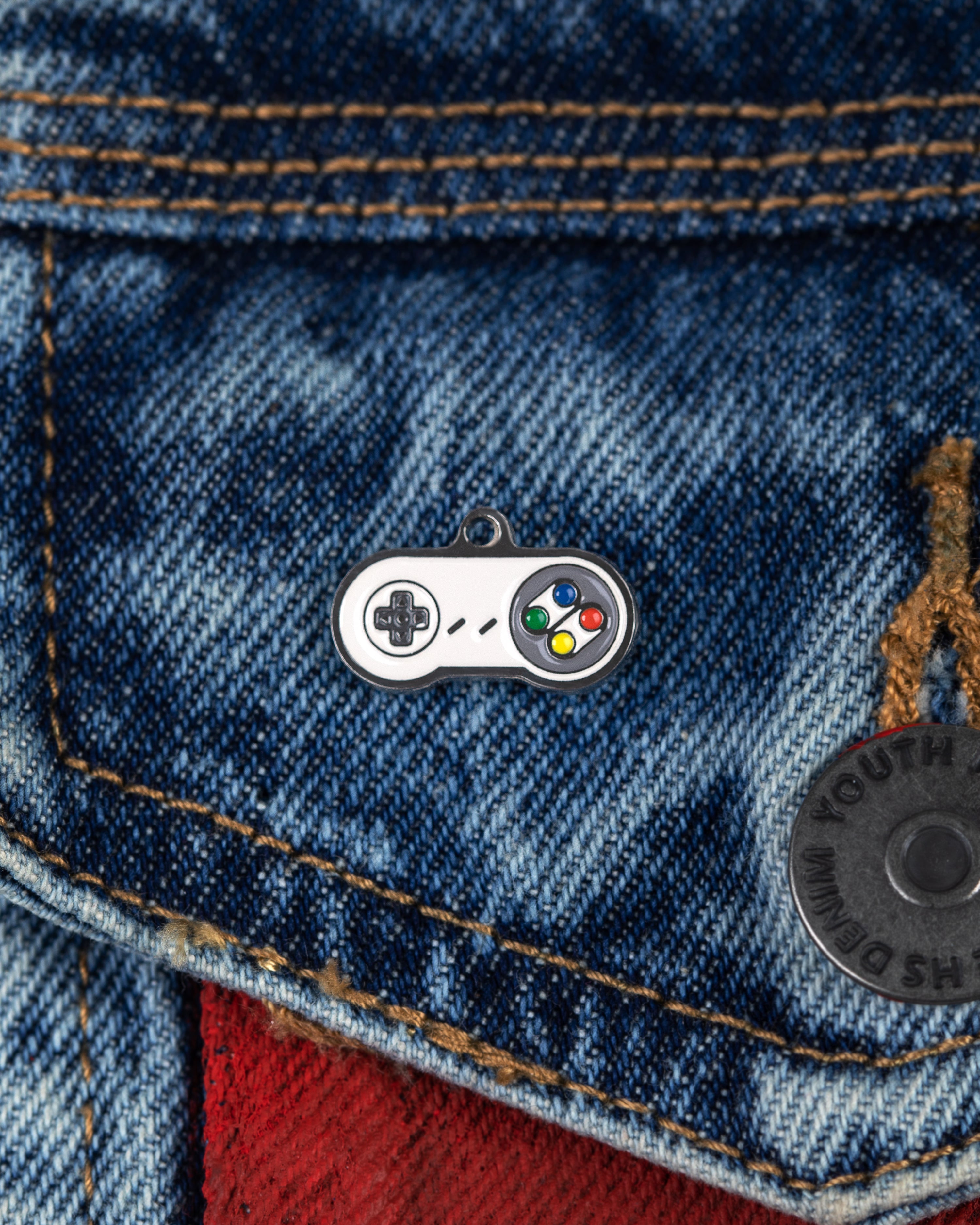 Super Nintendo Pin, Retro Gaming Gift