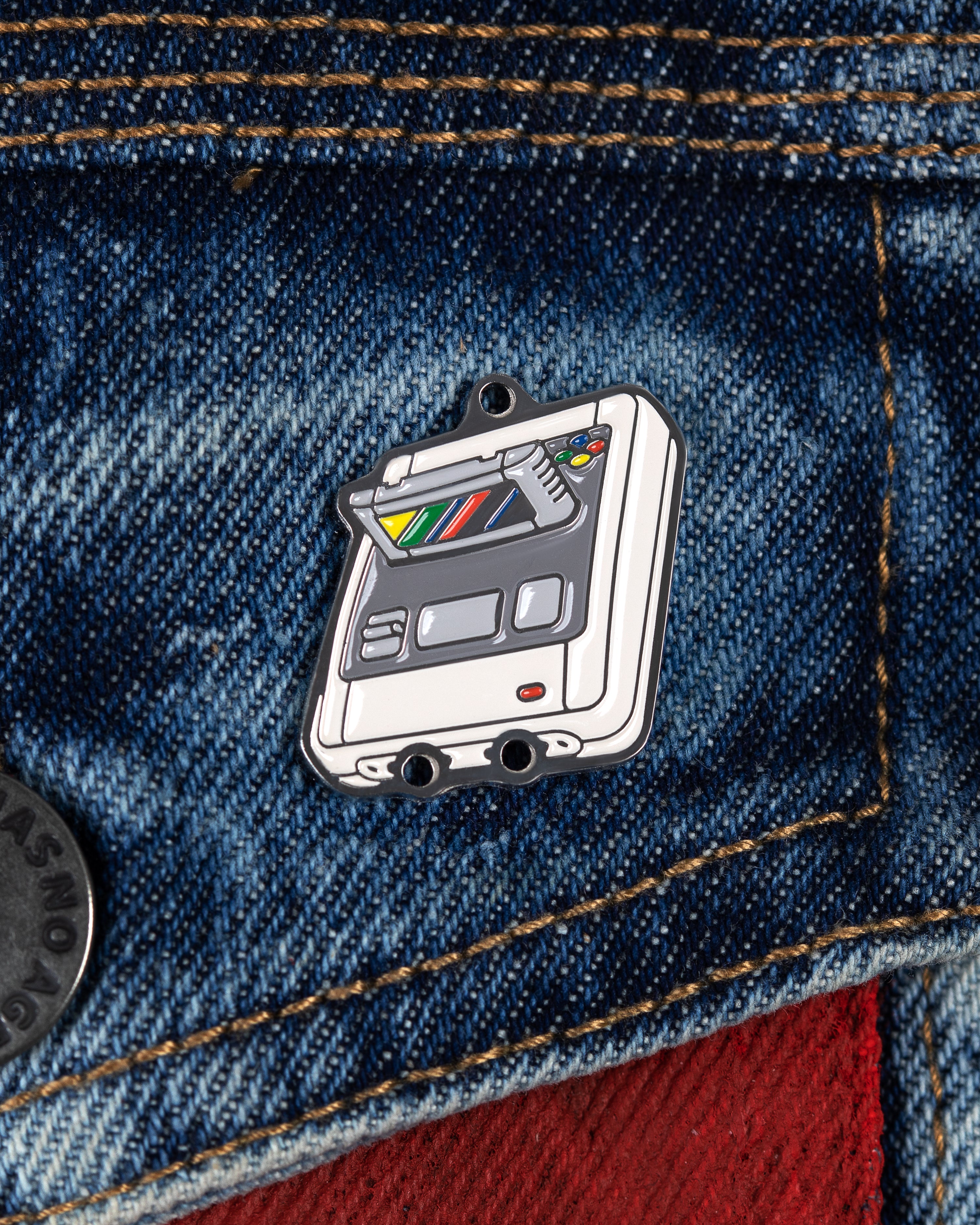 Super Nintendo Pin, Retro Gaming Gift