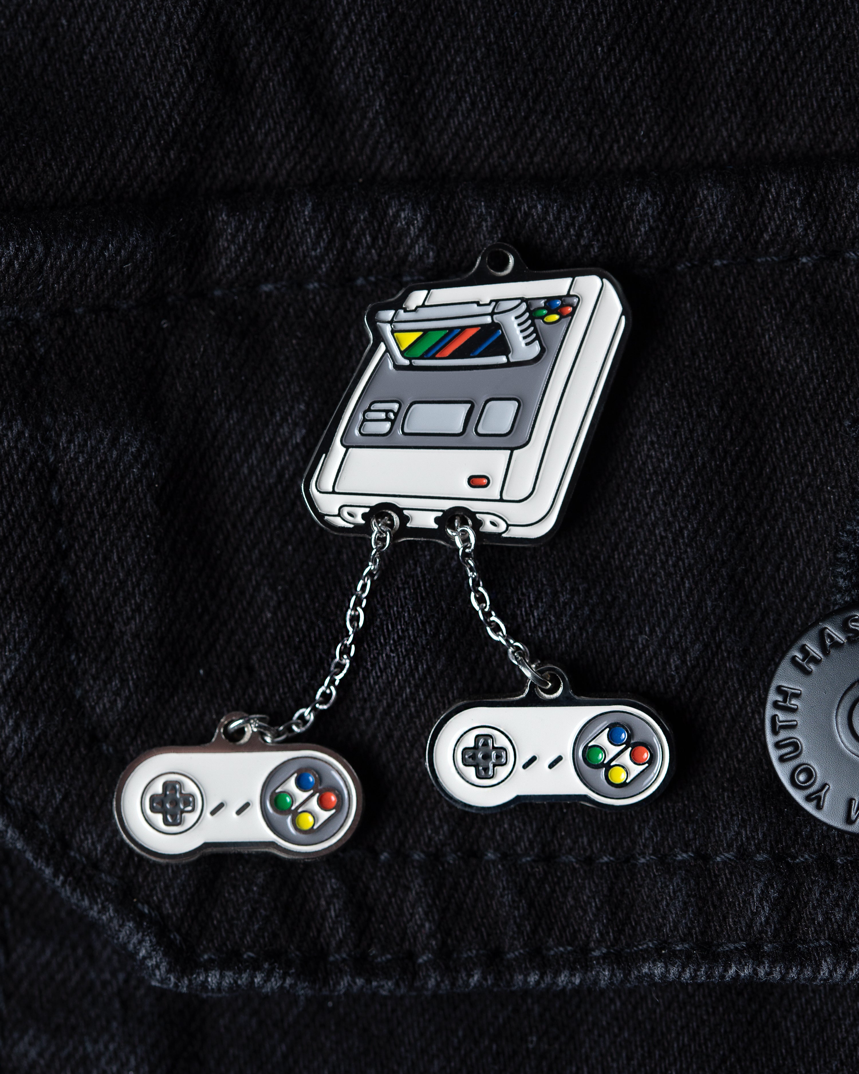 Super Nintendo Pin, Retro Gaming Gift