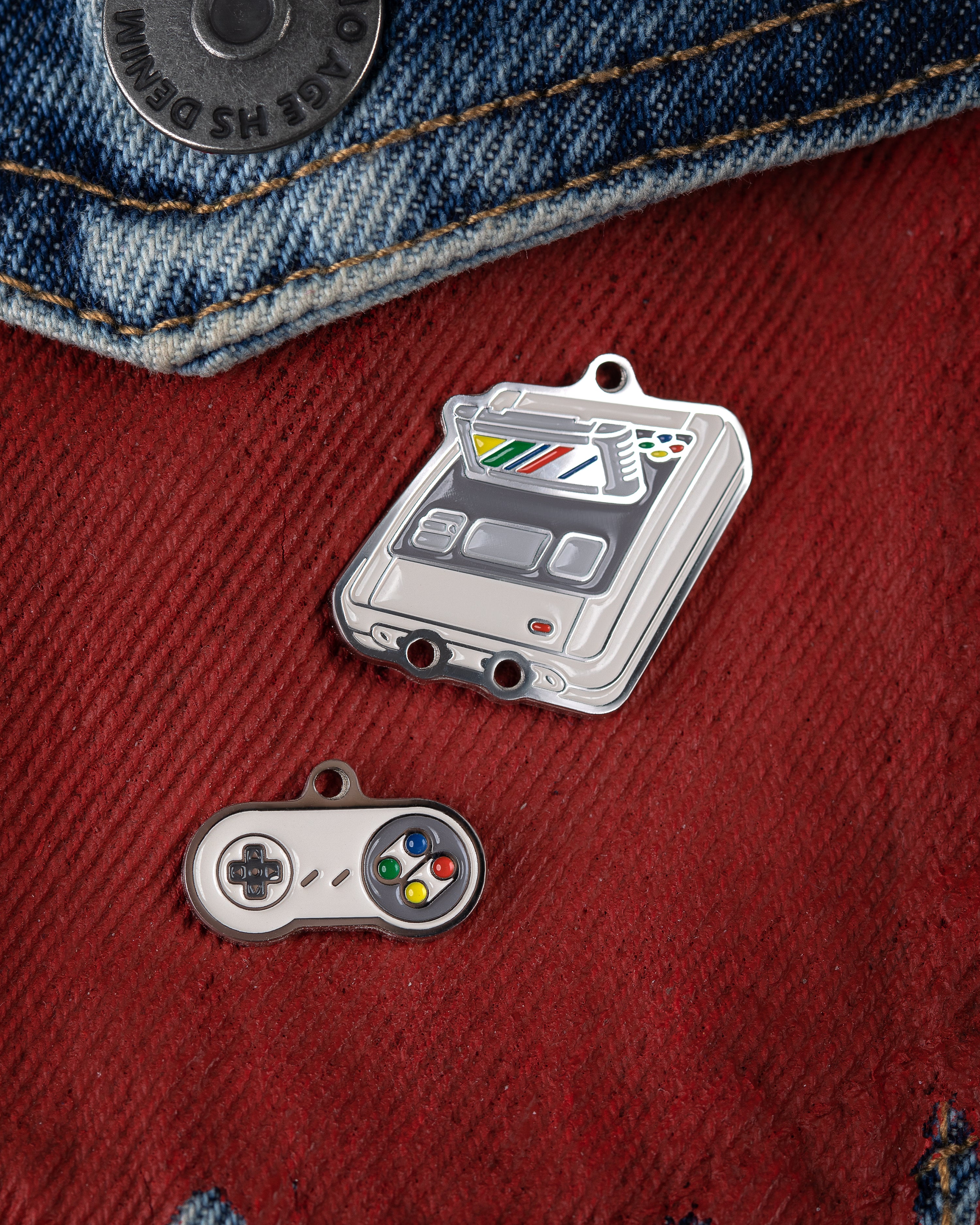 Super Nintendo Pin, Retro Gaming Gift